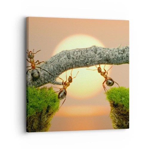 Obraz na plátně - Radostná, společná práce - 30x30 cm