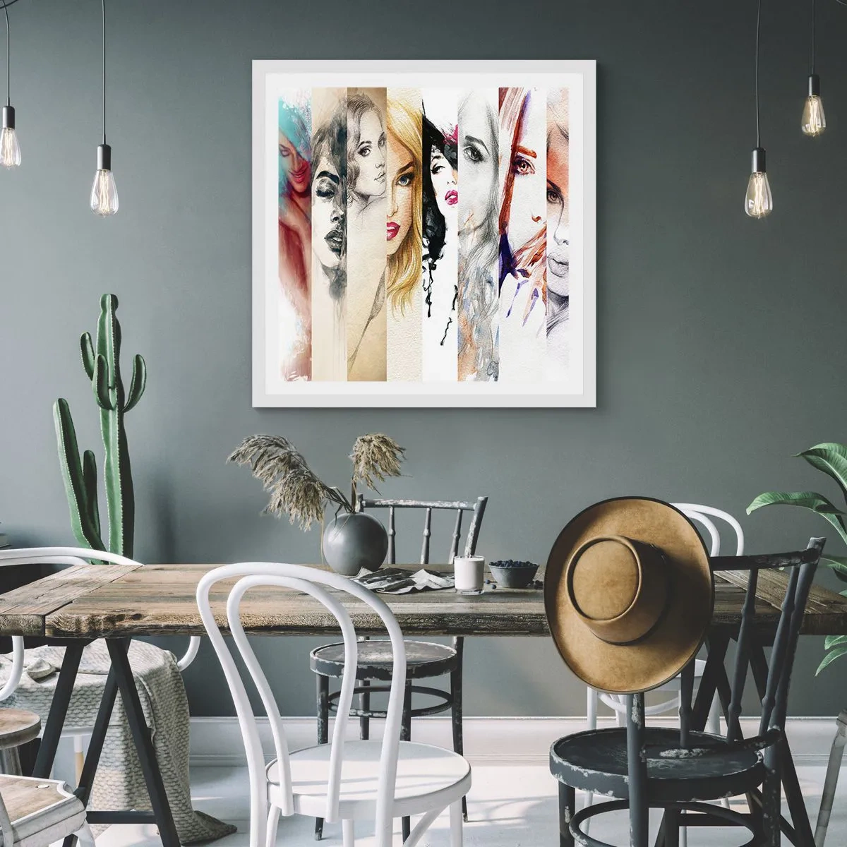 Plakát v bílém rámu - A vždy jsi to TY - 40x40 cm