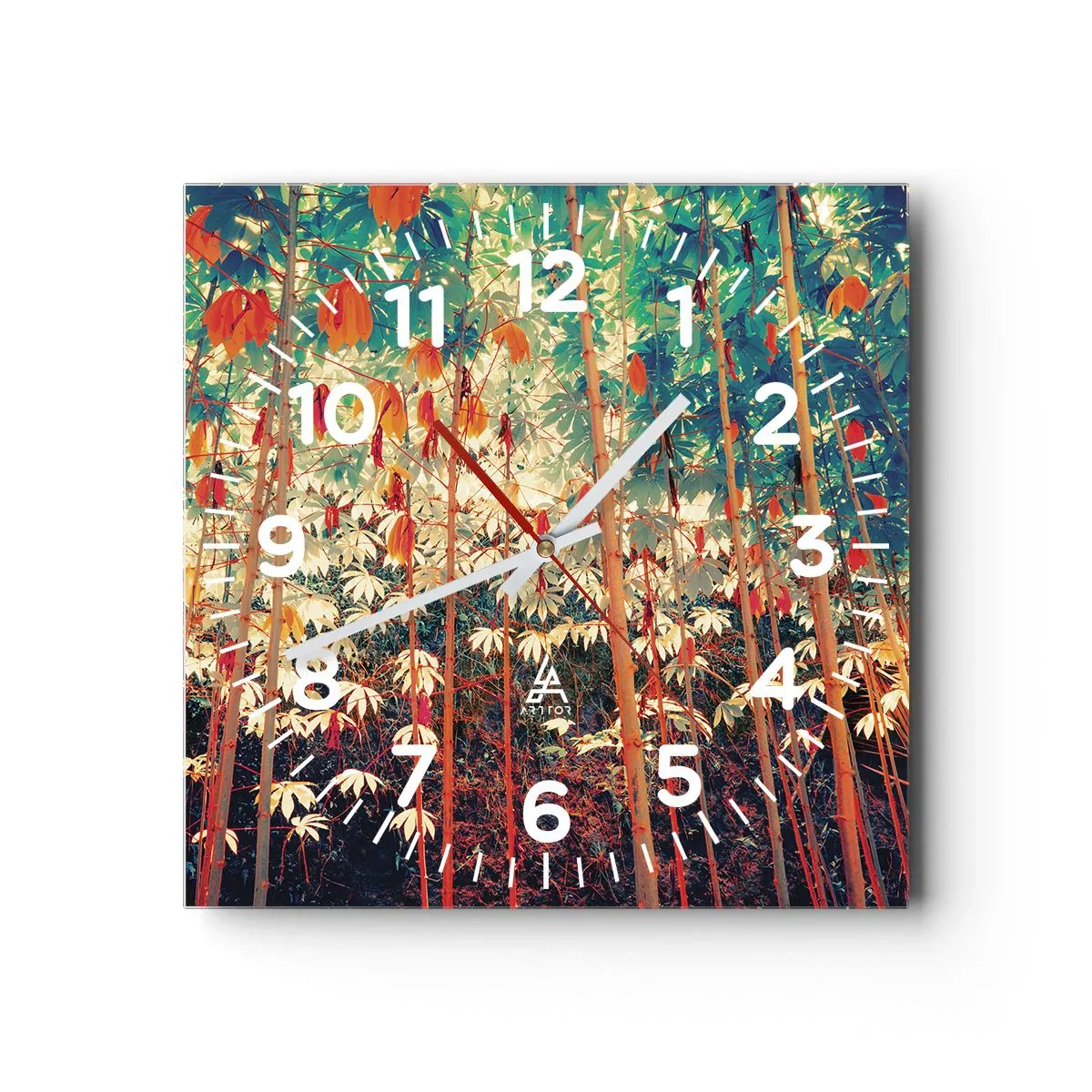 Nástěnné hodiny - Tajný život listů - 30x30 cm