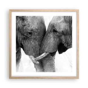 Plakát v rámu světlý dub - Upřímné vyznání - 50x50 cm