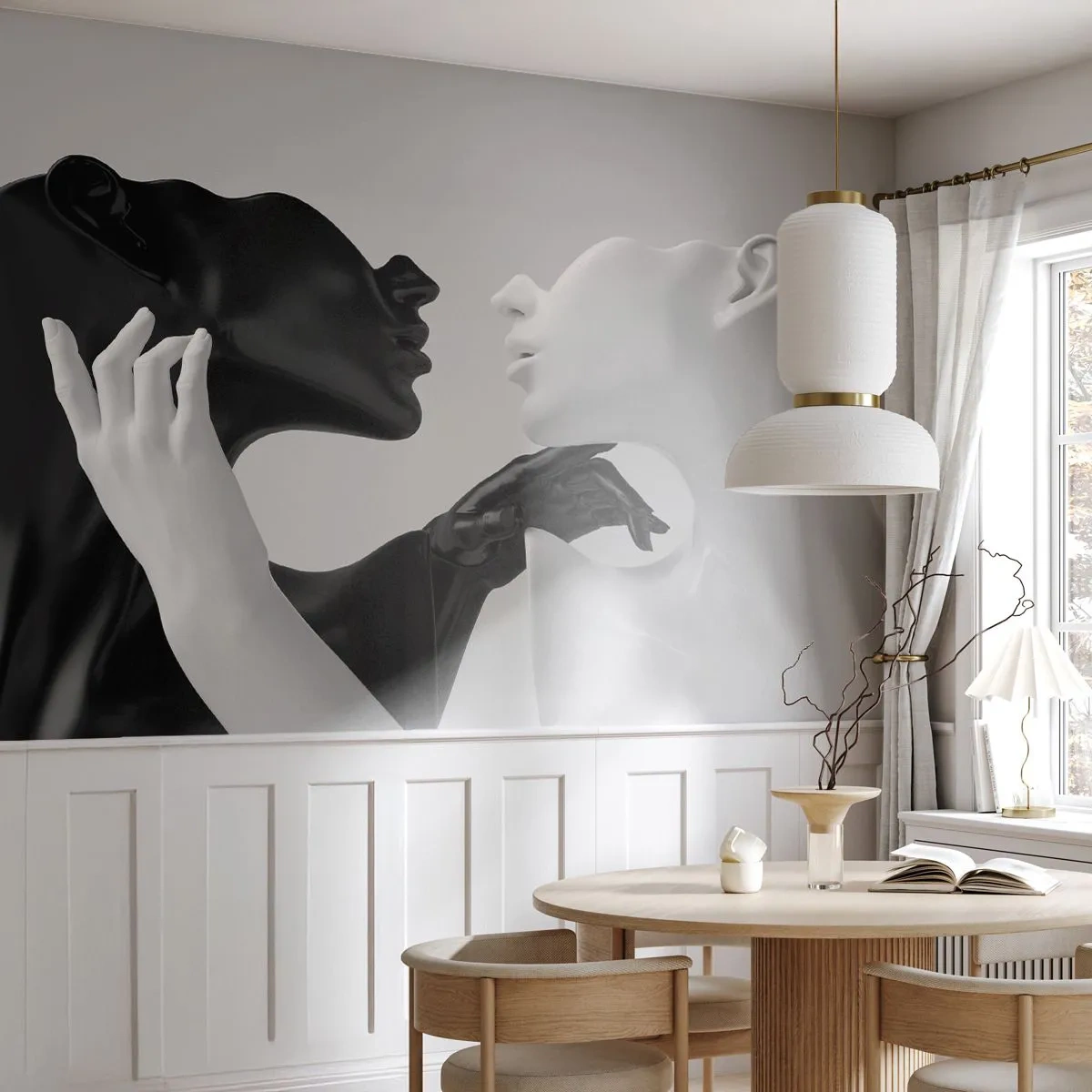 Fototapeta Premium Canvas - Přitažlivost – touha - Abstrakce, Manekýn, Socha - 250x175 cm