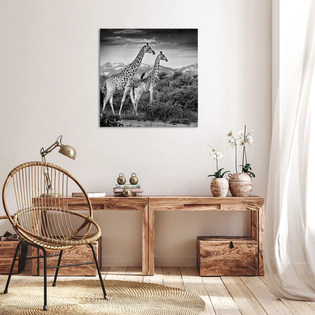 Obraz na plátně - Vyšší kruhy v Africe - 50x50 cm