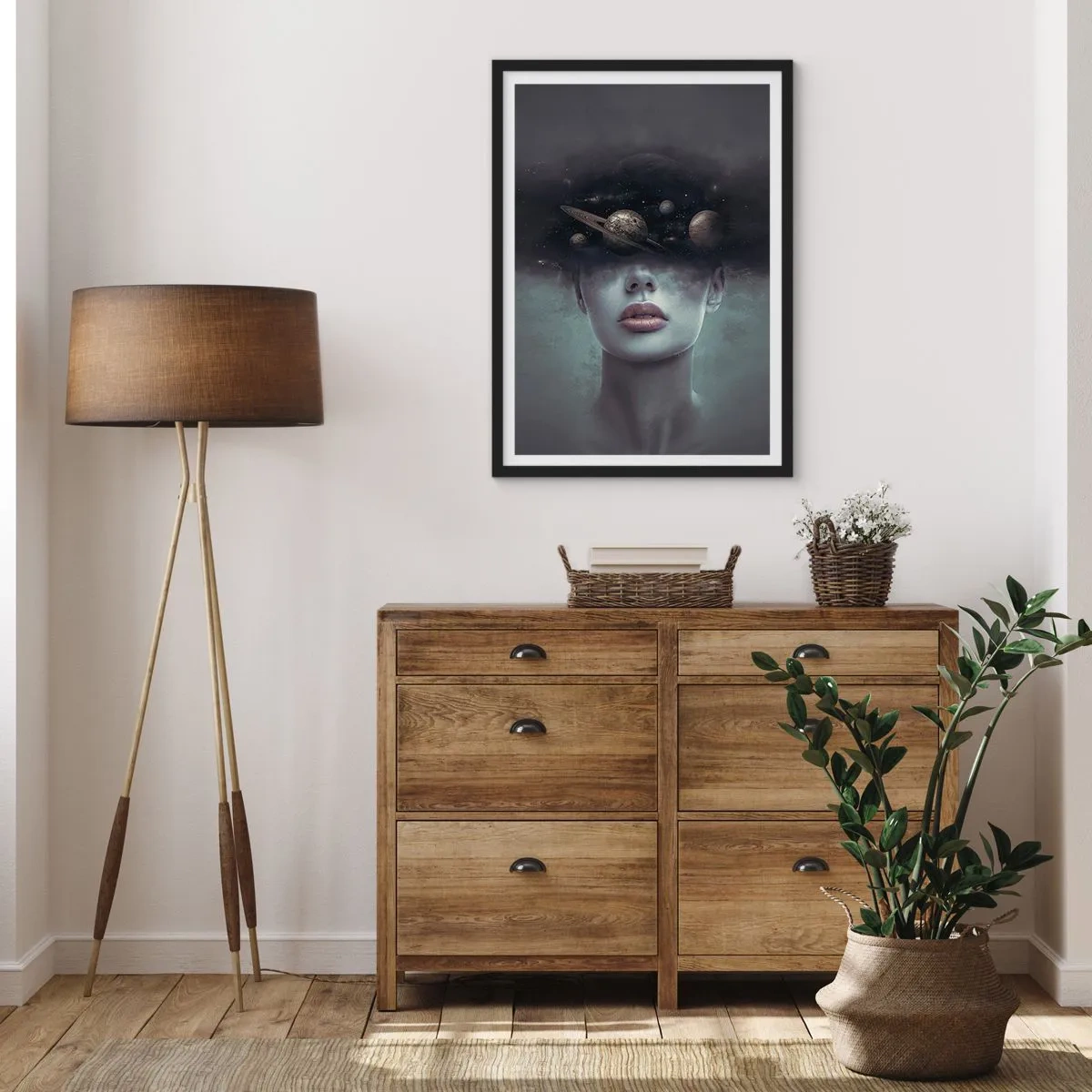 Plakát v černém rámu - A planety… - 40x50 cm