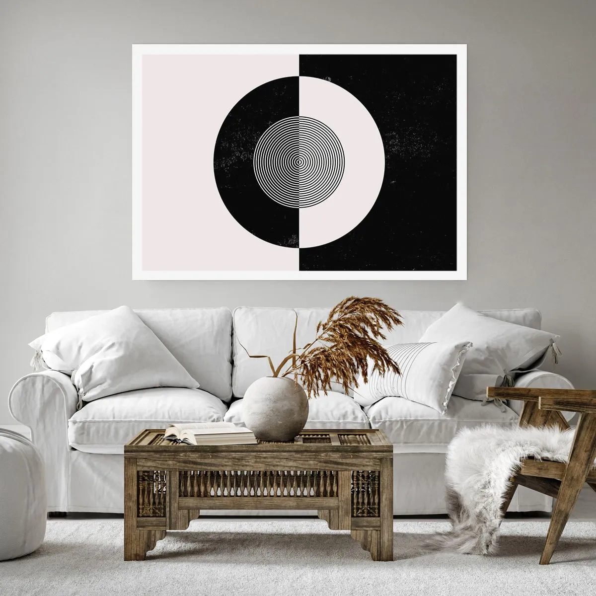 Plakát - Harmonie v černé a bílé - 100x70 cm
