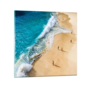 Obraz na skle - A pak slunce, pláž… - 60x60 cm