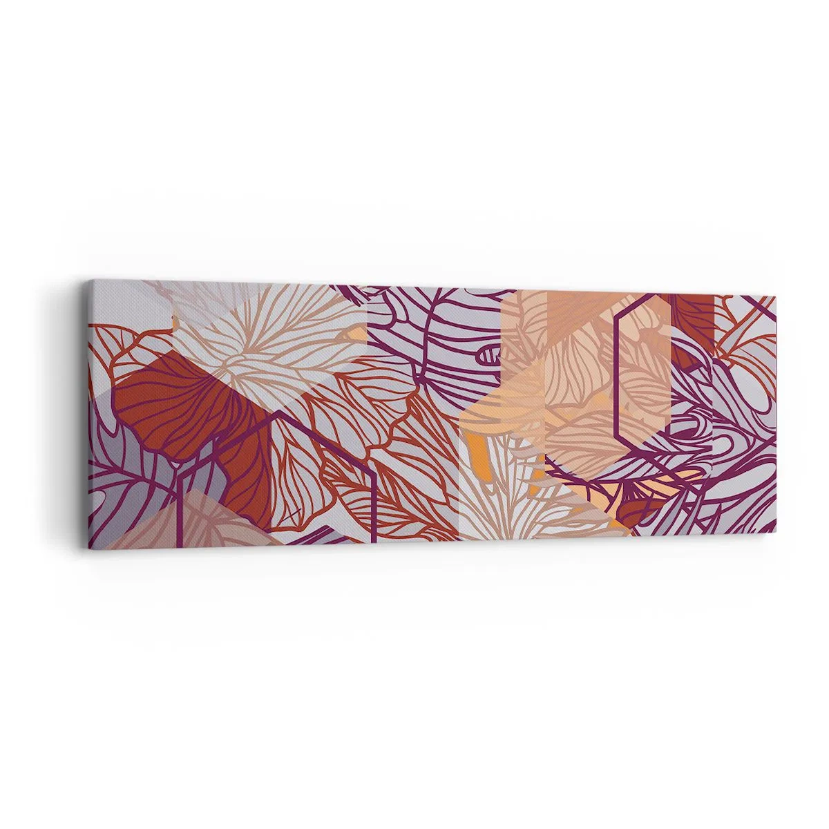 Obraz na plátně - Nemožný vztah mezi geometrií a přírodou - 90x30 cm