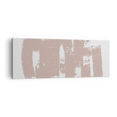 Obraz na plátně - Abstrakce v jemné růžové - 140x50 cm
