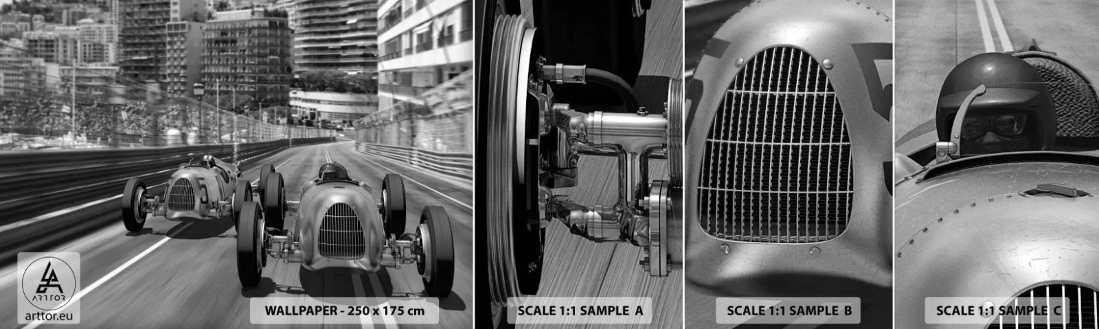 Fototapeta Vzorek Standard Eco - Kdysi dávno v Monte Carlu - Automobilový průmysl, Závod, Vinobraní - 100x30 cm