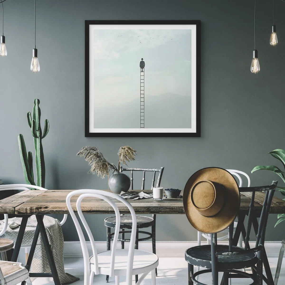 Plakát v černém rámu - Povznést se nad to - 40x40 cm