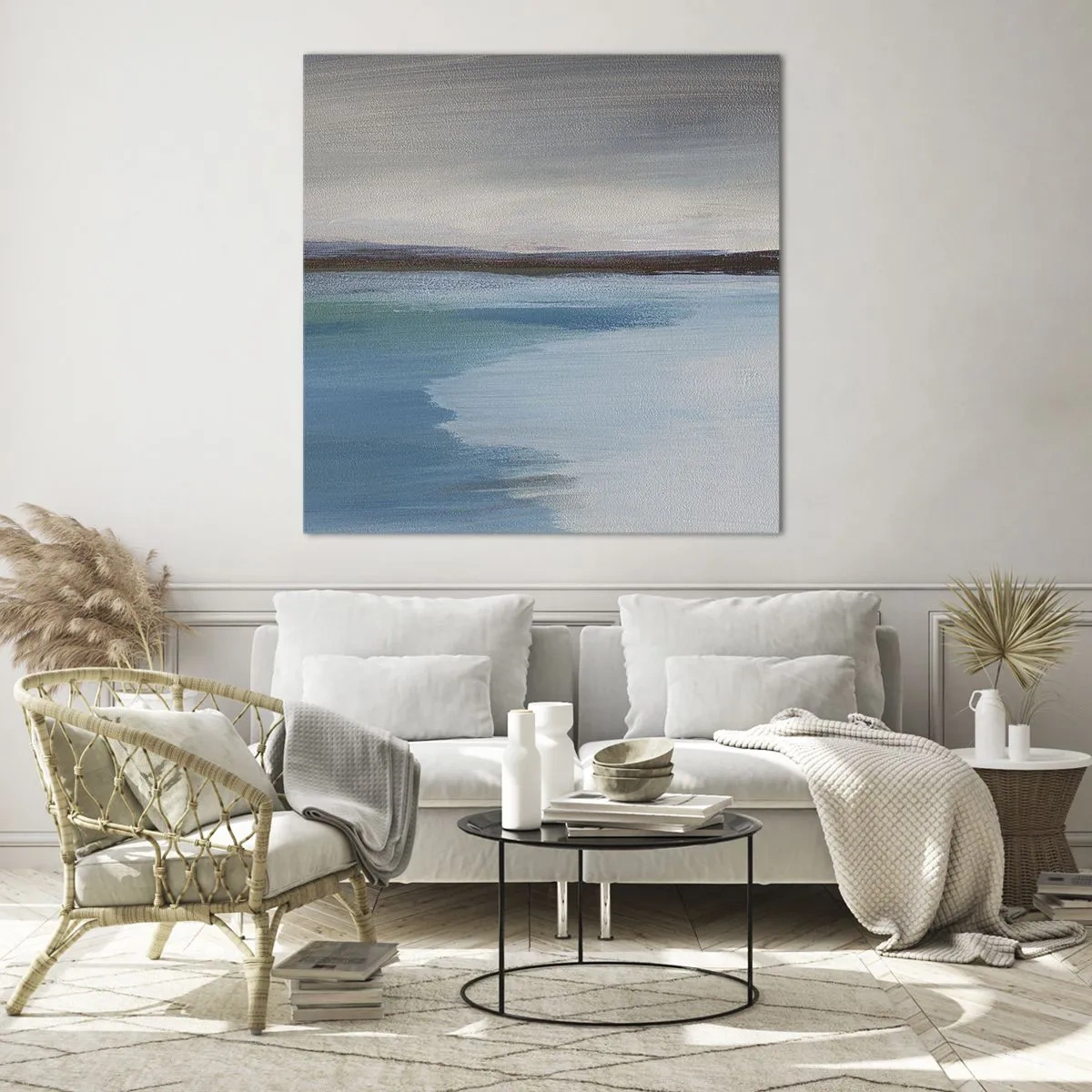 Obraz na skle - Horizontální krajina - 50x50 cm