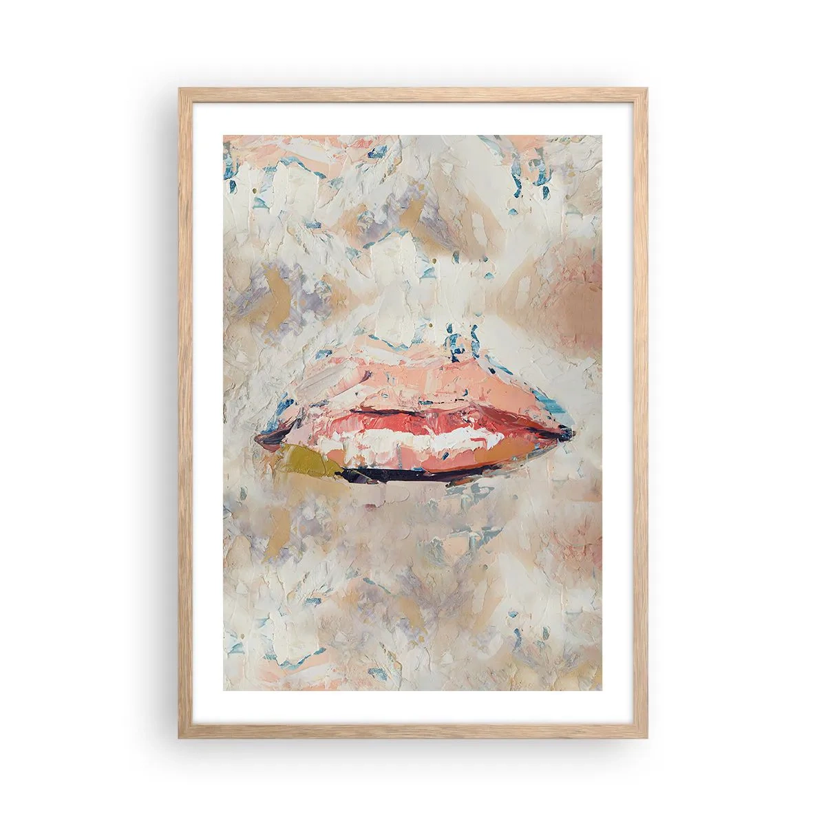 Plakát v rámu světlý dub - Probouzí smysly - 50x70 cm