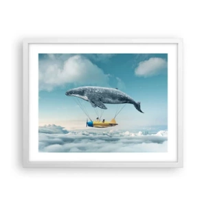 Plakát v bílém rámu - Proč ne? - 50x40 cm