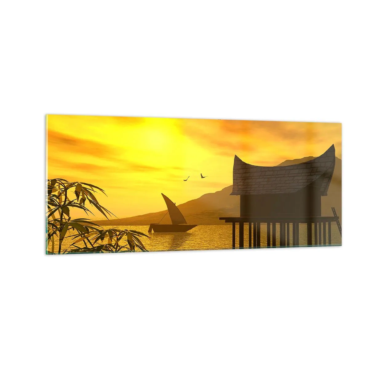 Obraz na skle - Vytoužený klid - 100x40 cm