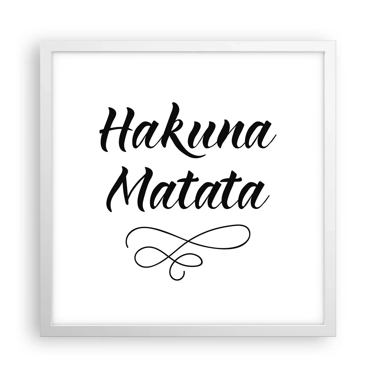 Plakát v bílém rámu - Nejlepší rada - 40x40 cm