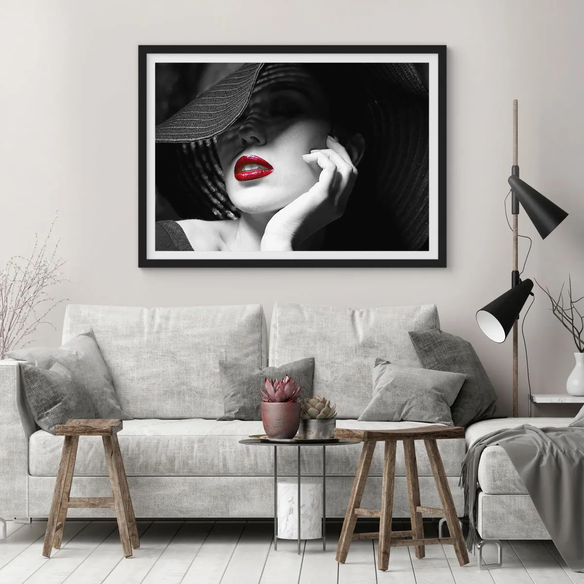 Plakát v černém rámu - Studie v šarlatové - 70x50 cm