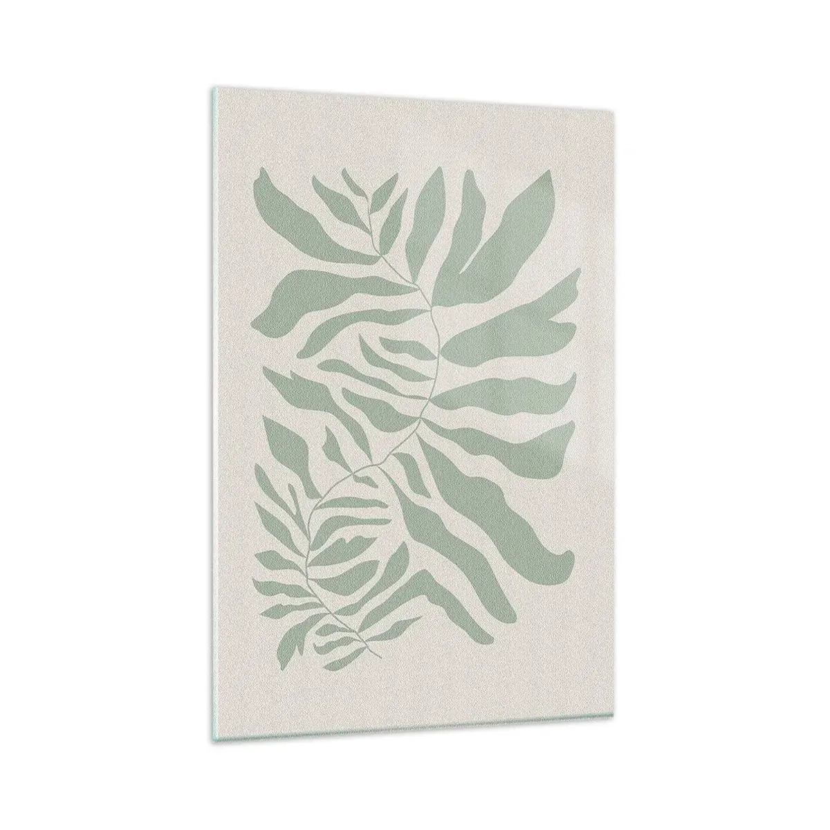 Obraz na skle - Smaragdová větev - 80x120 cm