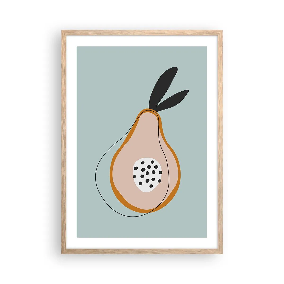 Plakát v rámu světlý dub - Pronikání do podstaty věcí - 50x70 cm