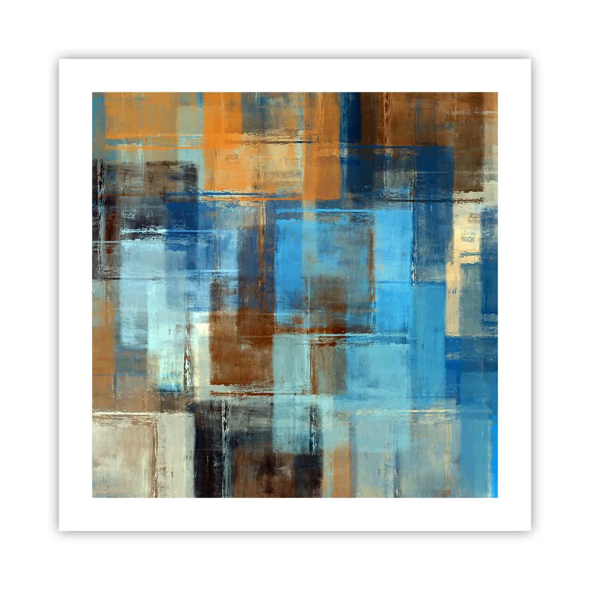 Plakát - Přes modrý závoj - 50x50 cm