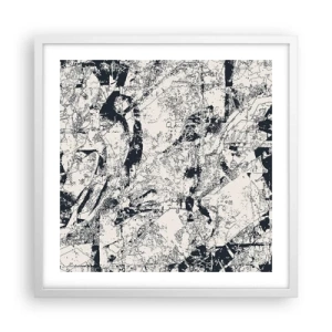 Plakát v bílém rámu - Prolínání protikladů - 50x50 cm