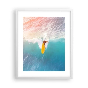 Plakát v bílém rámu - Oceanický jezdec - 40x50 cm