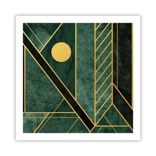 Plakát - Dynamika zlata a lazuritu - 60x60 cm