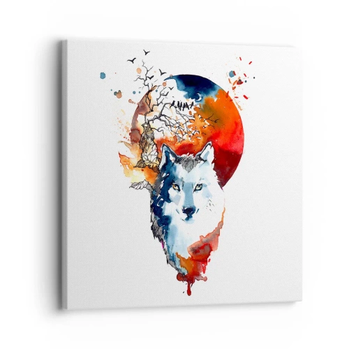 Obraz na plátně - Nosem na skle - 30x30 cm