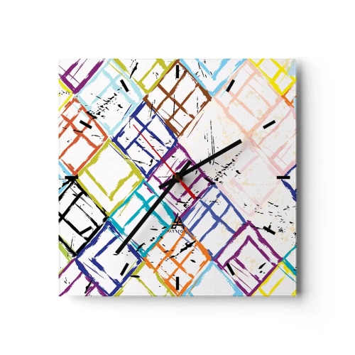 Nástěnné hodiny - Buňky k pronájmu - 30x30 cm
