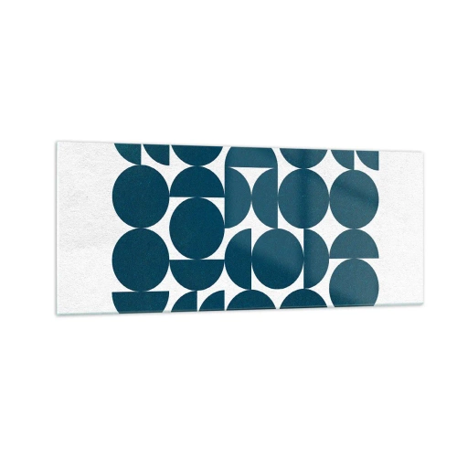 Obraz na skle - Kruhy a půlkruhy - 100x40 cm