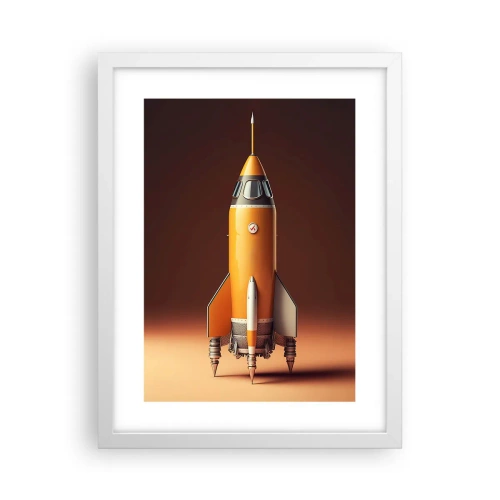 Plakát v bílém rámu - Začíná to snem - 30x40 cm