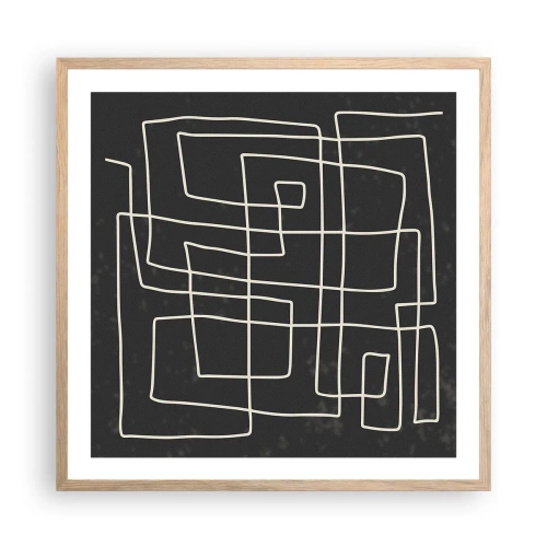 Plakát v rámu světlý dub - Není to tak jednoduché - 60x60 cm