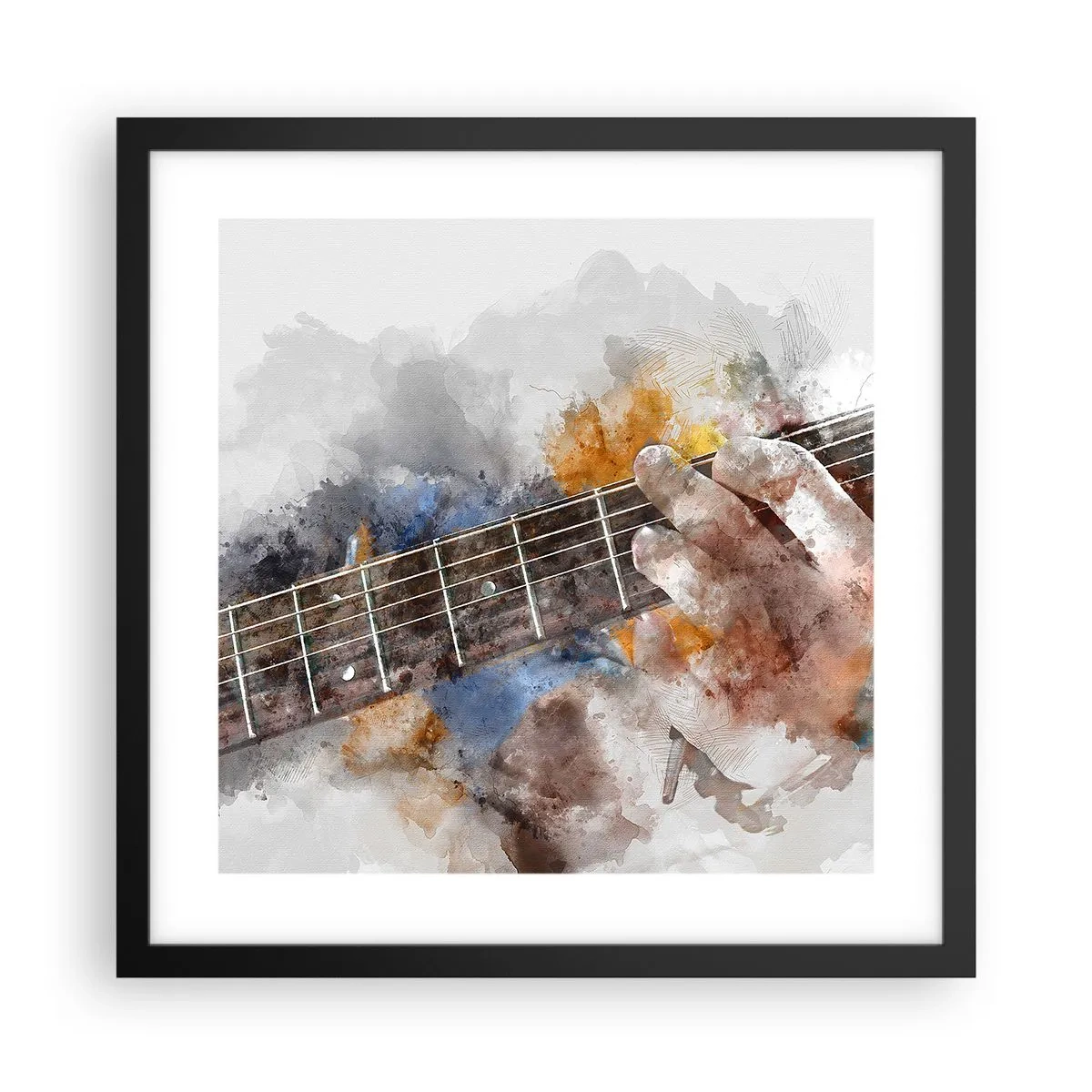 Plakát v černém rámu - Poezie mezi strunami - 40x40 cm