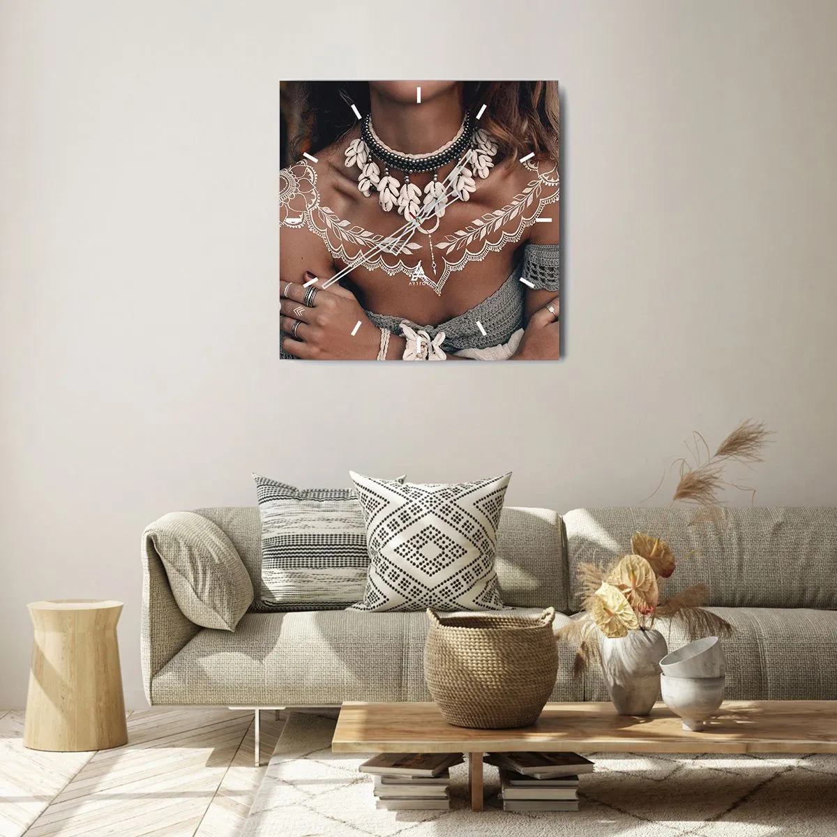 Nástěnné hodiny - Talismany, rituály ženskosti - 40x40 cm