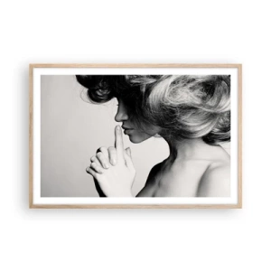 Plakát v rámu světlý dub - Zahleděná do sebe - 91x61 cm