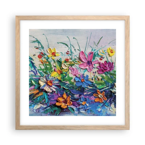 Plakát v rámu světlý dub - Vůbec ne zátiší - 40x40 cm