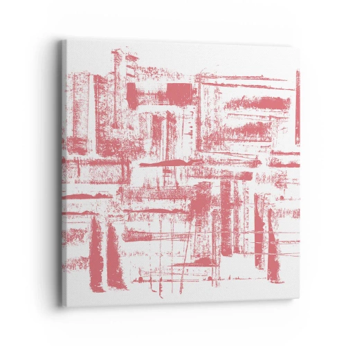 Obraz na plátně - Červené město - 40x40 cm