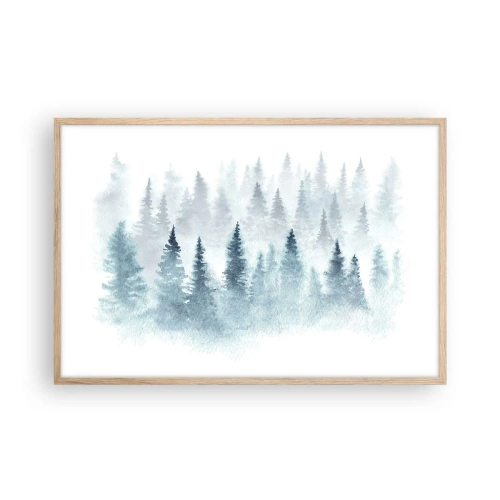 Plakát v rámu světlý dub - Zahalené mlhou - 91x61 cm
