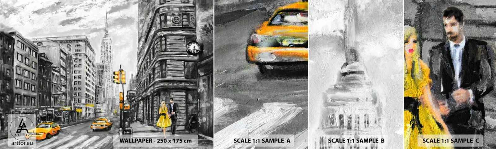 Vzor Fototapety Samolepicí Deluxe Sticker - Newyorský příběh - Město, New York, Architektura - 100x30 cm