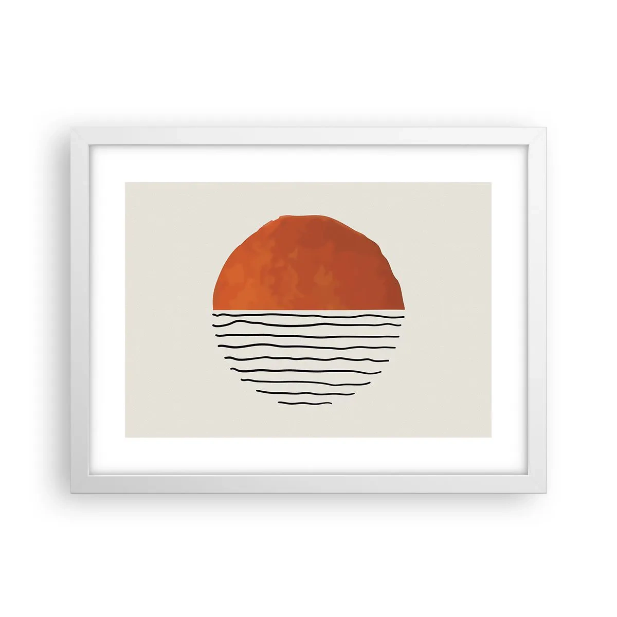 Plakát v bílém rámu - V japonské atmosféře - 40x30 cm