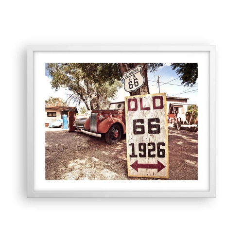 Plakát v bílém rámu - Legenda americké provincie - 50x40 cm