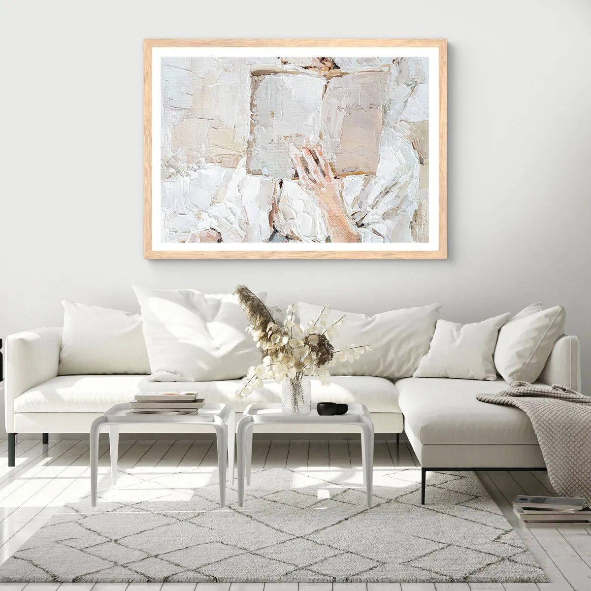 Plakát v rámu světlý dub - V jiném světě - 91x61 cm