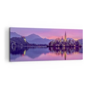 Obraz na plátně - Pohádkový ostrov za soumraku  - 100x40 cm