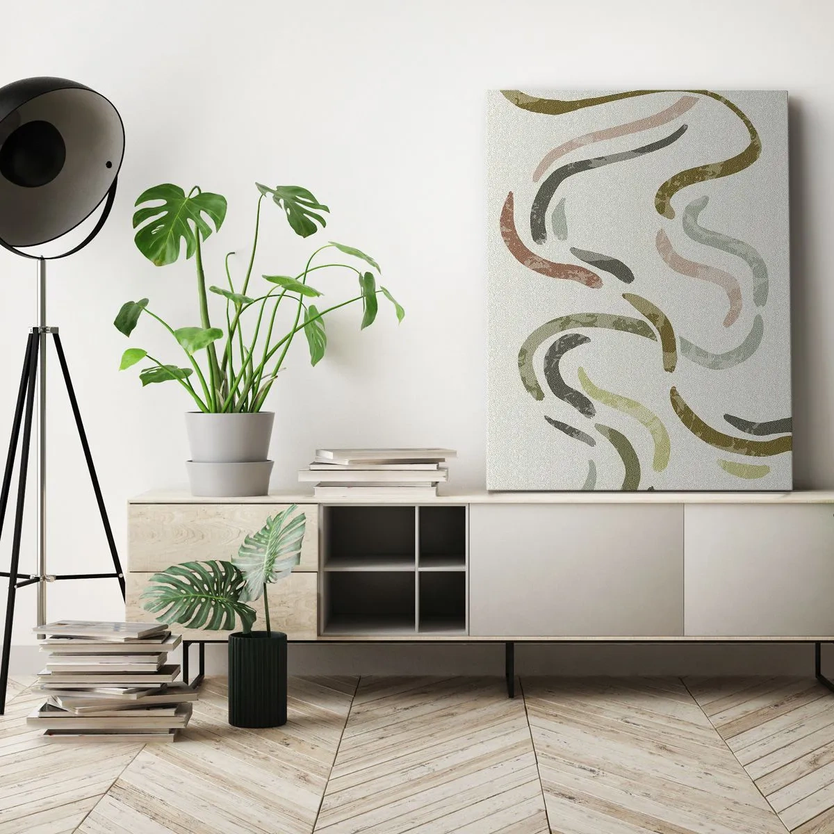 Obraz na plátně - Radostný tanec abstrakce - 55x100 cm