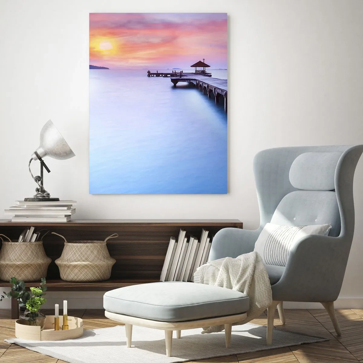 Obraz na skle - Moře klidu až po horizont - 50x70 cm