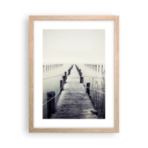 Plakát v rámu světlý dub - Ponoř se do klidu - 30x40 cm