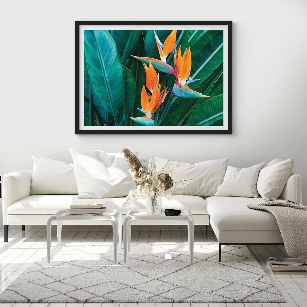 Plakát v černém rámu - Je to květina, nebo pták? - 70x50 cm