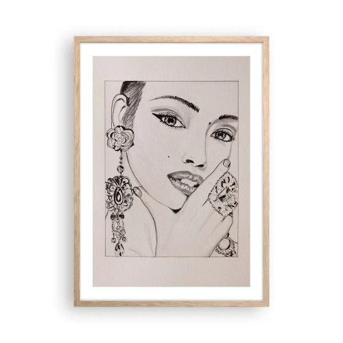 Plakát v rámu světlý dub - Nejkrásnější klenot - 50x70 cm