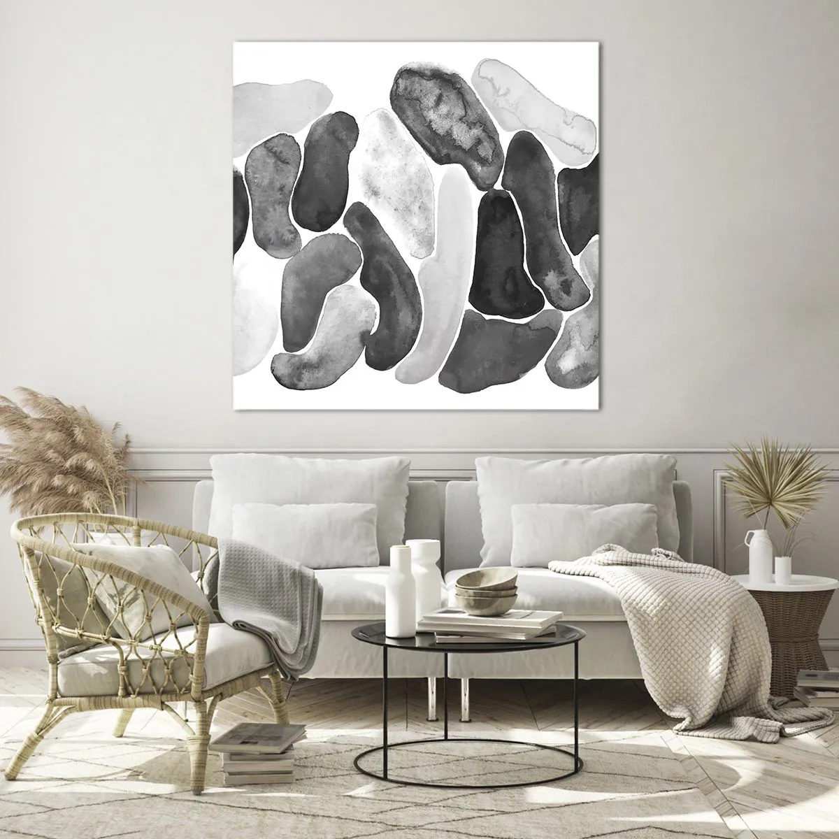 Obraz na skle - Kamenitá abstrakce - 70x70 cm