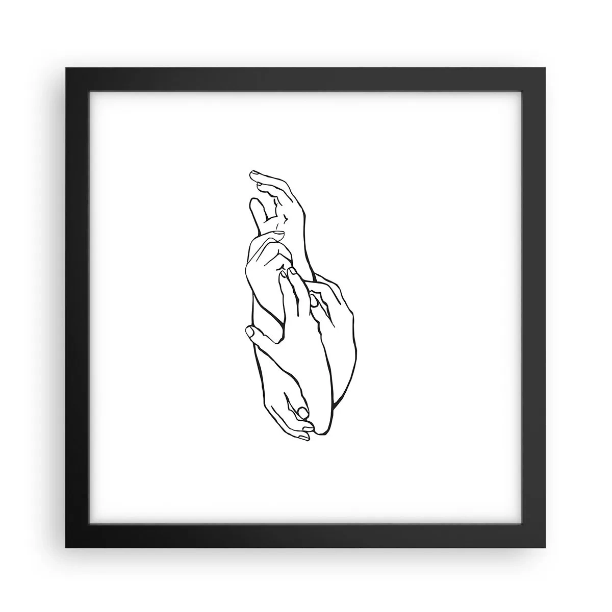 Plakát v černém rámu - Dobrý dotek - 30x30 cm