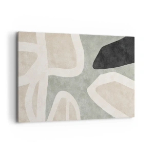 Obraz na plátně - Kompozice s černým motivem - 100x70 cm