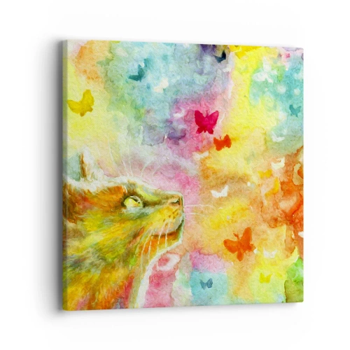 Obraz na plátně - Vymýšlí nesmysly v kočičím ráji - 40x40 cm